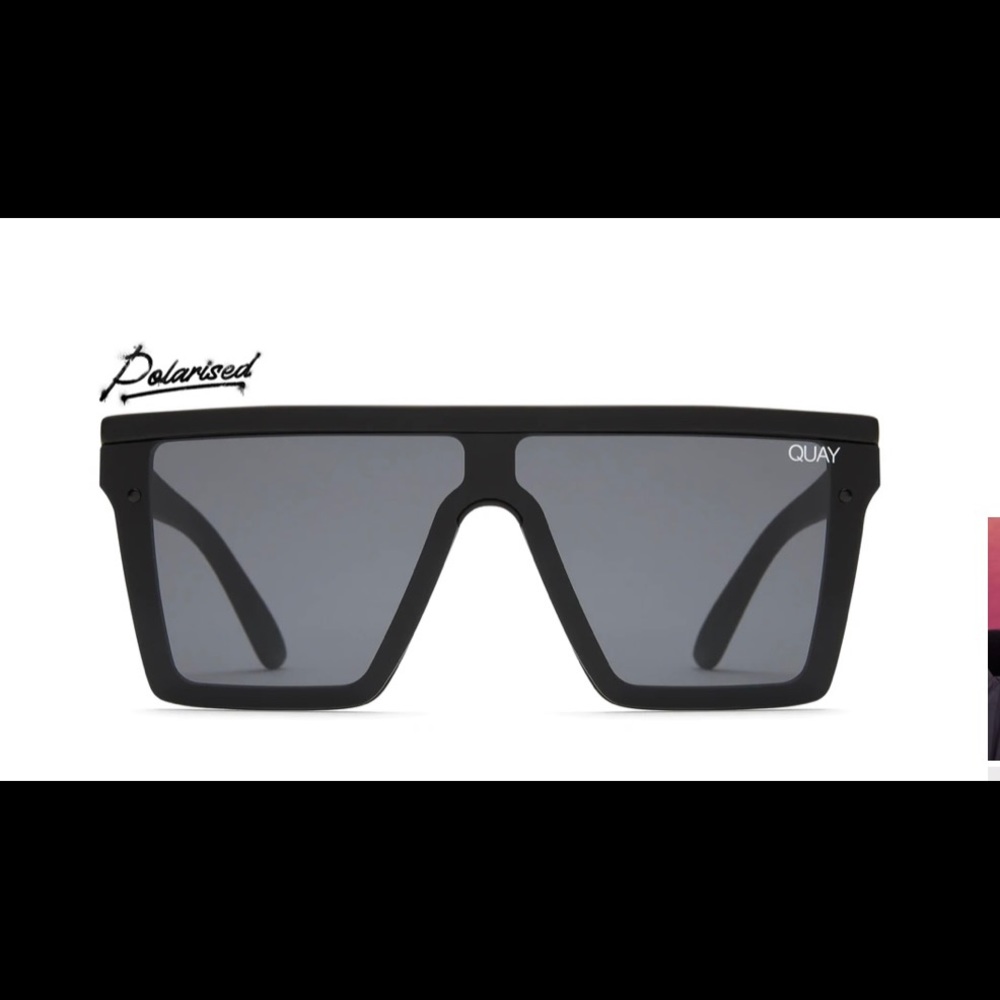 Quay Australia Hind Sight Sunglasses Black New